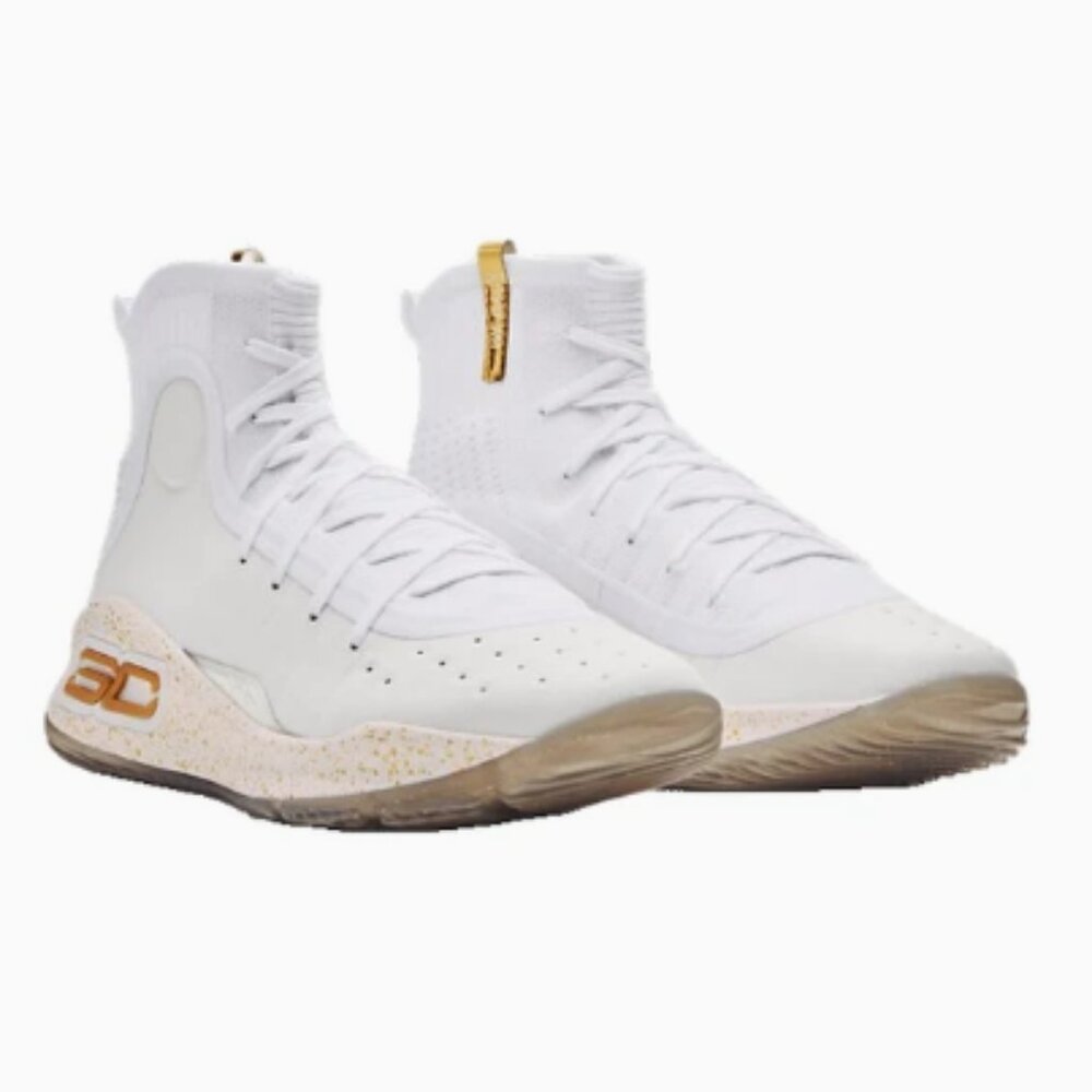 Under Armour Curry 4 Retro White Gold 1298306-111 Men's 7.5-13